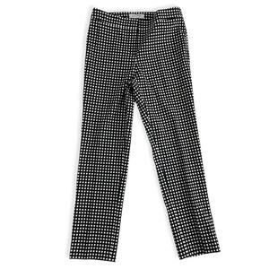 KASPER Kristy Slim Fit Black White Square Checks Pants Stretch No Size Tag 6/8?